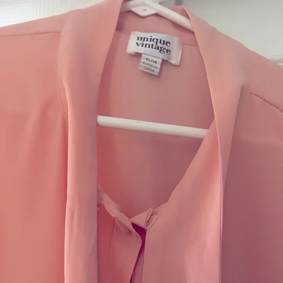 Unique Vintage Light Pink Gwen Blouse - Picture 4 of 5